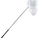 RESTCLOUD Professional Insect and Butterfly Net with 14" Ring, 26" Net Depth, 59" Telescopic Handle Full Extends to 73" Stainless Lockable