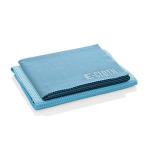 E-Cloth Microfiber Window Cleaning Cloth Kit - Glass Cleaning Cloth for Windows, Mirrors, Cars, Lenses, Eyeglasses, & More, Streak Free Clean, Machine Washable Reusable Towel - Alaskan Blue