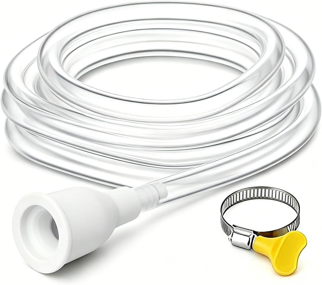 6 FT Faucet Hose Adapter for Sink, Transparent PVC Extra Long Hose and Faucet Connector with Hose Clamp for Bucket, Garden, Sink, Pet Bathing