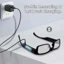 Camera Glasses – 1080P HD Video Recording Smart Glasses with Audio, Wearable POV Camera for Men Women, Hands-Free Recording for Sports Vlogging Outdoor, (64GB SD Card Included)