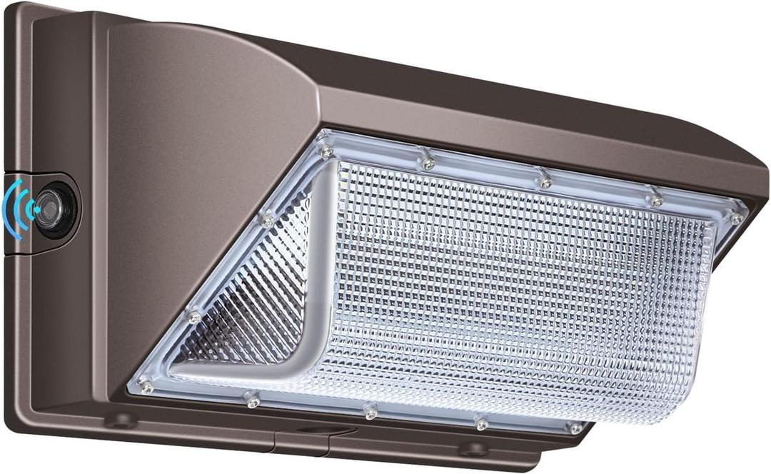 ledmo LED 120W Wall Pack Light with Photocell, 15840LM 5000K Dusk to Dawn Outdoor Commercial Security Lighting, IP65 Waterproof Outdoor Wall Lights