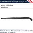 85211-0C020 Front Windshield Wiper Arm Right Passenger Side Fit for Toyota Sequoia 2008-2019 and Fit for Toyota Tundra 2007-2019 (without Windshield Wiper Blades)