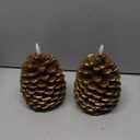 Homemory 2 Pcs LED Pine Cone Candles, Flameless Candles with 6H Timer, Battery Operated Flickering Candle, Real Wax Pinecone Candles for Christmas Indoor Decoration, Brown(D4.3 x H6 Inch)