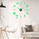 DIY Wall Clock Silent Frameless Wall Clocks Battery Operated 19.7 Inch Luminous Acrylic Wall Clock Sticker Modern Wall Clocks for Living Room Kitchen Bedroom Office (M)