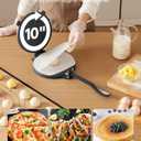 VEVOR Tortilla Press, 10 Inch Cast Iron Tortilla and Roti Maker, Heavy Duty Tortilladora Press, Pataconera Makers with Handle and 100 Pcs Parchment Paper, Dough Taco Press for Flour Tortilla, Tawa