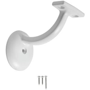 khtumeware 2 Pack White Hand Rail Bracket Heavy Duty Hardware for Stairways, Home or Office Vintage Stair Support Handrail Brackets