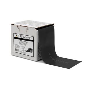 THERABAND Resistance Band 25 Yard Roll, Special Heavy Black Non-Latex Professional Elastic Bands For Upper & Lower Body Exercise, Physical Therapy, Pilates, & Rehab, Dispenser Box, Level 6 (Black - Special Heavy)