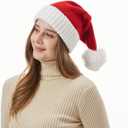 Moon Kitty Christmas Elf Hat Upgraded Christmas Hat Adults Elf Beanie Party Hat for Holiday,New Years and Christmas (Red)