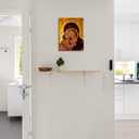 ARNLRDYA Mary Icon Wall Art Orthodox Jesus Icon Wall Decor Prayer Room Poster Religion Picture Christianity Painting Canvas Print for Home Bedroom Decoration with Frame Ready to Hang(12''Wx16''H)