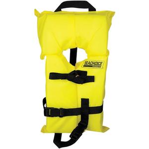 Seachoice Child Type II Life Vest, USCG Approved, Yellow | Emergency flotation for onboard boating safety Child (30-50 lbs.), Yellow