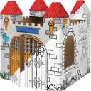 Bankers Box at Play Color in Castle Playhouse, Cardboard Playhouse and Life Size Craft Activity for Kids and Families