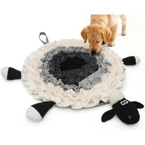 Snuffle Mat for Dogs - Interactive Feeding & Smell Training Toy, Puzzle Slow Feeder for Large, Medium & Small Dogs, Keeps Them Busy, Fun Treat Dispenser & Enrichment Toy (White)