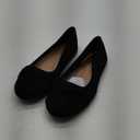 MaxMuxun Women's Flats Shoes Faux Suede Round Toe Ballet Dressy Flats Comfortable Slip On Walking Shoes (11, Black)