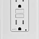 Leviton AFCI Outlet, 15 Amp, Self Test, Tamper-Resistant with LED Indicator Light, Protection from Electrical Fires, AFTR1-W, White
