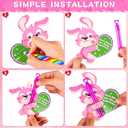 2 x 30 Pack Valentines Day Gifts for Kids Mini Bubble Wands with Animal Valentine Cards, Classroom Exchange Favors School Party Prizes for Class Boys Girls