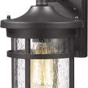 Dusk to Dawn Outdoor Wall Lighting Outdoor Wall Lantern with Sensor Exterior Wall Light Anti-Rust Porch Light Fixtures Wall Mount Waterproof Wall Sconce with Clear Seeded Glass for Garage Patio