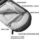 Atarashi Camping Sleeping Bag- 4 Seasons for Adults, Light, Warm, Extra-Large with Compression Sack- Great for Hiking, Backpacking & Outdoor Adventures