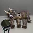 Dinosaur Ride On Toy Cars for Kids, Realistic Triceratops Push Car with Three Sound Effects,Sound and Light Effects PP Wheels for Indoor/Outdoor Play,Best Gift for Kids(Triceratops)