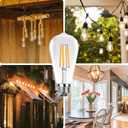 ST19 Vintage LED Edison Light Bulbs,E26 Led Bulb 25W Equivalent,Vintage LED Filament Bulbs,2.5W Warm White 2200K,250LM,Clear Glass,Non-Dimmable,3 Pack