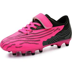 brooman Kids Firm Ground Soccer Cleats Boys Girls Athletic Football Shoes