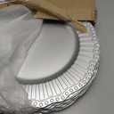 Dicunoy 12 Pack Charger Plates, 13 Inch Plastic Silver Dinner Under Plates, Round Server Ware Charger Service Base Beaded Rim, Serving Trays for Wedding, Party, Christmas Dinner