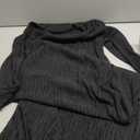 Narecte Fall Dresses for Women 2025 Maxi Dresses Solid Color Flare Sleeve Bodycon Dress Black L