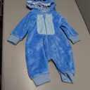 Unisex Baby Flannel Romper Animal Onesie Costume Hooded Cartoon Outfit, Size 70