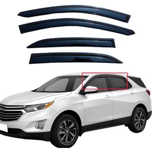 Extra Durable Window Deflectors for 2018-2024 Chevrolet Equinox,Tape on Window Vent Visors Rain Guards,UV-Resistant & Noise Reduction (4-Piece Set),Rain Deflectors for Car Windows