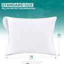 Utopia Bedding Set of 2 Waterproof Pillow Protectors with Zipper Standard Size (White), Ultra Soft Pillow Covers, Bed Bug and Dust Mite Proof Pillow Encasements, Moisture Wicking Pillow Cases