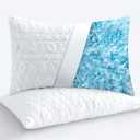 Phantoscope Memory Foam Pillows for Sleeping, Shredded Memory Foam Cooling Pillows Queen Size 2 Pack - Adjustable Bed Pillows for Hot Sleepers, Firm Pillow for Neck Shoulder Pain, Queen (Queen (Pack of 2), White)
