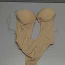 Atinxong Backless Shapewear for Women Tummy Control Backless Body Shaper Plus Size Thong Shapewear Bodysuit with Built-in Bra(Beige, S)