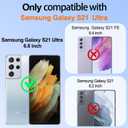 Gritup for Samsung Galaxy S21 Ultra Case: with 2Pcs Screen Protector, 360 Rotation Ring Holder Magnetic Kickstand Plating Gold Edge Soft TPU Shockproof Protective Cover for S21 Ultra, White