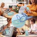 Compatible with iPhone 12 Case & iPhone 12 Pro Case 6.1" with Invisible Ring Stand [Compatible with Mag-Safe] Translucent with Magnetic Kickstand, Blue