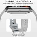 Fitness Tracker Watch for Women Men, Smart Watch with 24/7 Heart Rate Monitor Sleep Tracker Calls and Messages, IP68 Waterproof 1.47" IPS Screen Activity Trackers with Step Tracker, Pedometer (Silver)