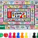 Fofeadm Drinking Board Games for Adults, Rubber Mat Drinking Board Game, Funny Party Interactive Drinking Games for Game Night, Birthday, Family Play or Any Occasion, Age 21+, 2-8 Players