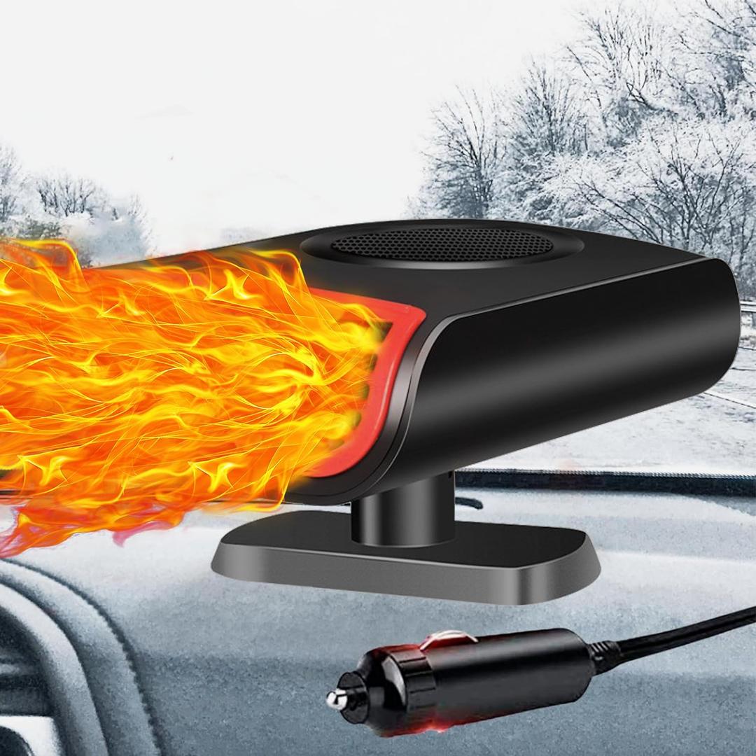 Car Heater 12V - Portable Car Heaters for Vehicle, Car Heater That Plugs Into Cigarette Lighte, 2 in 1 Heating & Cooling Fast Windshield Defrost Defogger