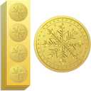 Peacoblue Gold Foil Stickers Seals Embossed 2 Inch 100Pcs Snowflake for Christmas Gift Present Card Decor, Envelop Seals, Family Party Invitation, Self Adhesive Gold Around Embossing Stickers
