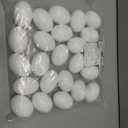 CALPALMY 24 Pieces Hyper-Realistic White Wooden Eggs - 2 Dozen Fake Easter Eggs for Painting, Decorating, Crafting, Pretend Play, Simulation Toys, Fake Food, Nest Box Training