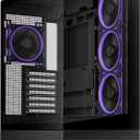 ASUS A31 PLUS Black ATX pc case (hidden-connector motherboards, 360mm radiators and 380mm graphics cards, four pre-installed ARGB fans, clean cable management)