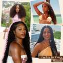 Feather Crochet Hair for Black Women, Miracle Knots, Pre-Separated Knotless, Deep Wave Synthetic Crochet Hair, 18 Inch, 100 Strands, Natural Black