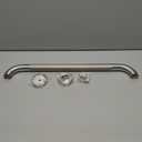 Satin Brushed Nickel Shower Grab Bars 24 Inch w/Anti-Slip knurled Grip, iMomwee Stainless Steel Wall Mount Bathroom Safety Balance Handrail, Handicap Elderly Senior Assist Textured Grab Bar Handle