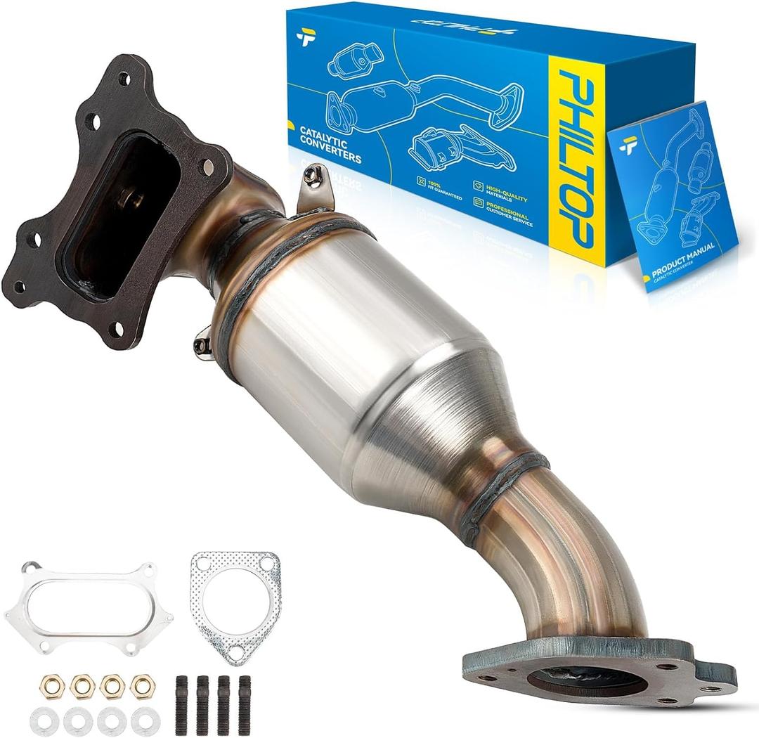 PHILTOP Catalytic Converter Direct Fits Accord 2.4L 2013 2014 2015 2016 2017 1pcs, Stainless Steel Shell Aluminum Inlet/Outlet Catalyst Convertor 16827, 641565(EPA Compliant)