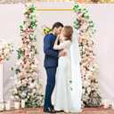 Wokceer Wedding Arch Backdrop Stand 6.6x4 FT Square Wedding Arches for Ceremony Gold Metal Balloon Arch Frame for Wedding Birthday Party Garden Arbor Anniversary Event Christmas Decor