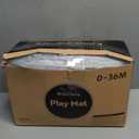 Blissful Diary Vegan Leather Baby Play Mat, 50x50 Thicken Foam Cushioned & Waterproof Playpen Mat for Infants and Toddlers, Stylish and Just Wipe-Clean Playmat for Baby Play on Floor, Taupe