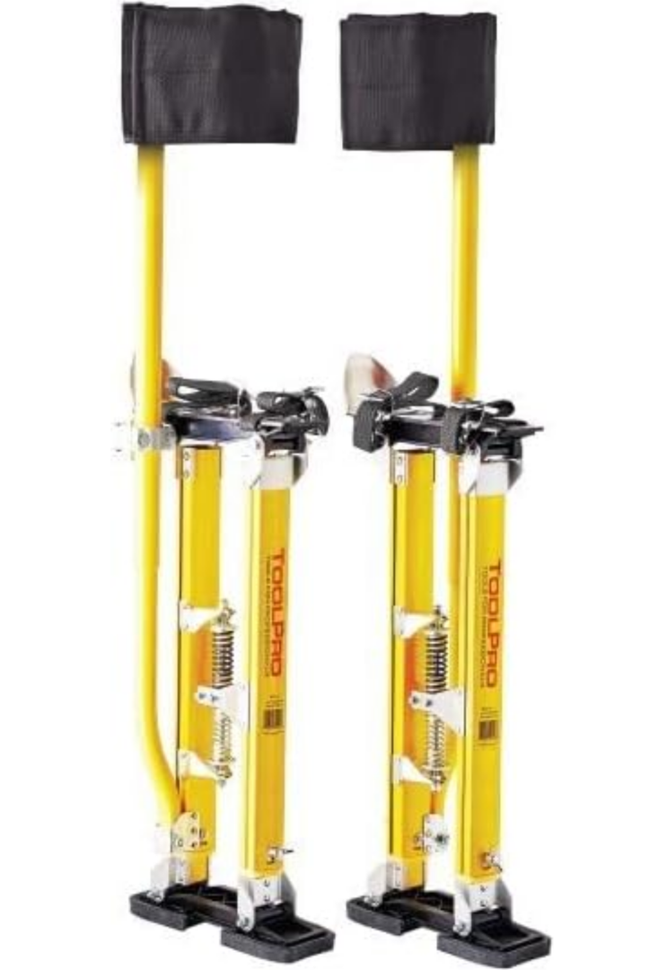 Professional Grade Adjustable Magnesium Drywall Stilts - for Drywall Installation, Painting, and More. (24-40 in. with Soft Straps) Soft Strap Bands to Reduce Soreness and Ensure a Smoother use