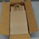 METRONIC Paper Gift Bags 5.25x3.75x8 50Pcs, Christmas Gift Wrap Bags with Handles, Brown Kraft Paper Bag for Small Business, Bulk Party Favors Bag for Birthday, Shopping, Retail, Made in USA