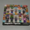 20 Pcs Magnetic Action Figures Playset - Magnetic Building Blocks, Magnet Cubes and Rotatable Figures Character Toys for Kids, STEM Toys, Birthday Gift for 3+ Year Old Boys Girls