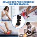Night Splint Adjustable Planter Facetious Relief Foot Drop Achilles Tendonitis Day Night (Black-1PC) (Black, L)