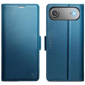 for iPhone 17 Air Case Wallet with RFID Blocking Card Holder, PU Leather Kickstand Protective Flip Phone Cover Fit for iPhone 17 Air 6.5" Blue