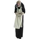 Haunted Hill Farm 5-Ft. Zombie Animatronic Maid with LED Lights & Sound